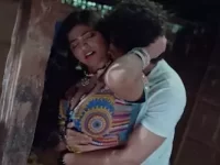 desi indian kissing gif from backside hug